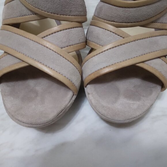 Alexandre Birman | Suede Slingback Wedge Platform Sandals | Sz 10 - Picture 12 of 13